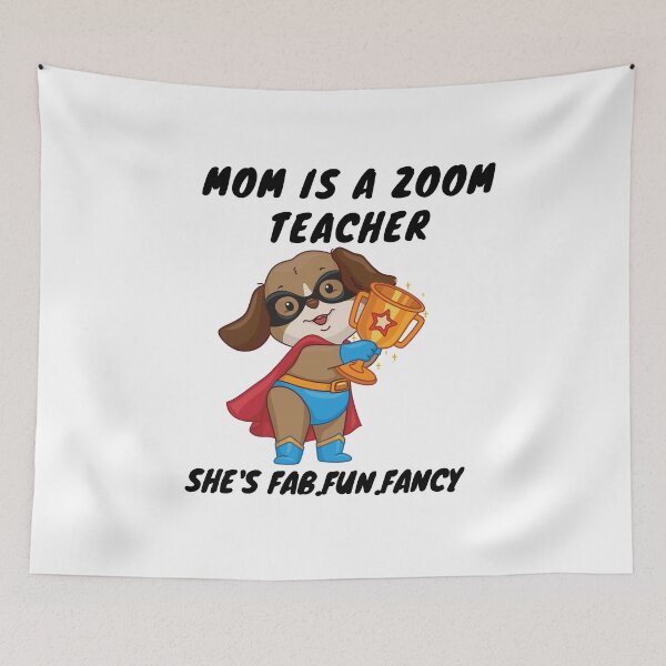 Item preview, Funny Mom is a Zoom Teacher Online Homeschool Gear| Zoom Teacher Online Gear| Dog Mom Quarantine Succs Online Teacher Gear designed and sold by GmolahUnlimited.