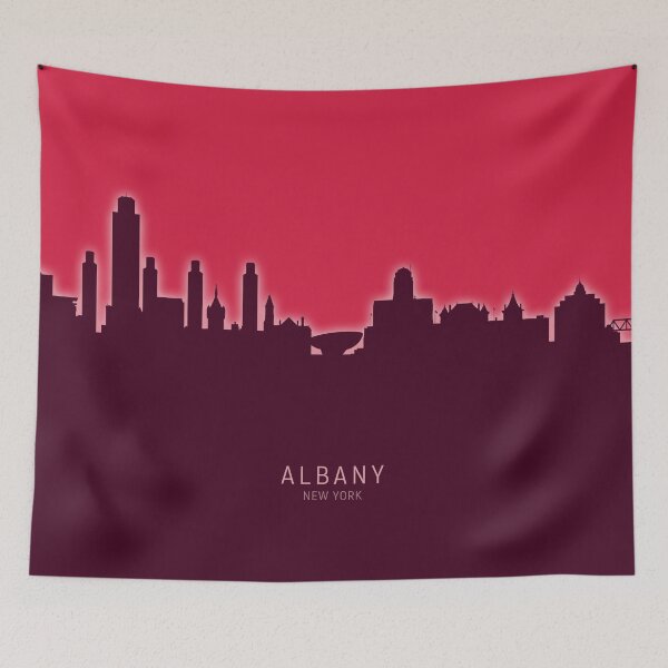Aperçu de l'œuvre Albany New York Skyline créée et vendue par ArtPrints.