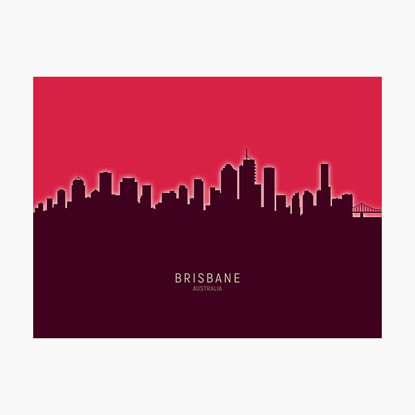 Artikelvorschau, Brisbane Australia Skyline entworfen und verkauft von ArtPrints.