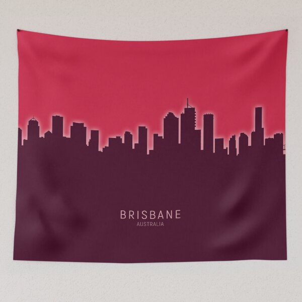 Aperçu de l'œuvre Brisbane Australia Skyline créée et vendue par ArtPrints.