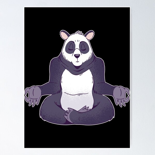 Item preview, cute panda meditating  designed and sold by pirminio.