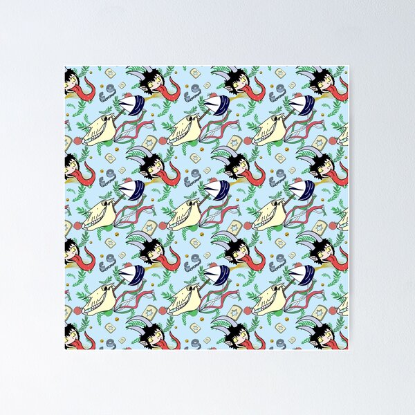 Item preview, Krampus, Mari Lwyd and schnabelperchten fabric design designed and sold by skullsandsheets.