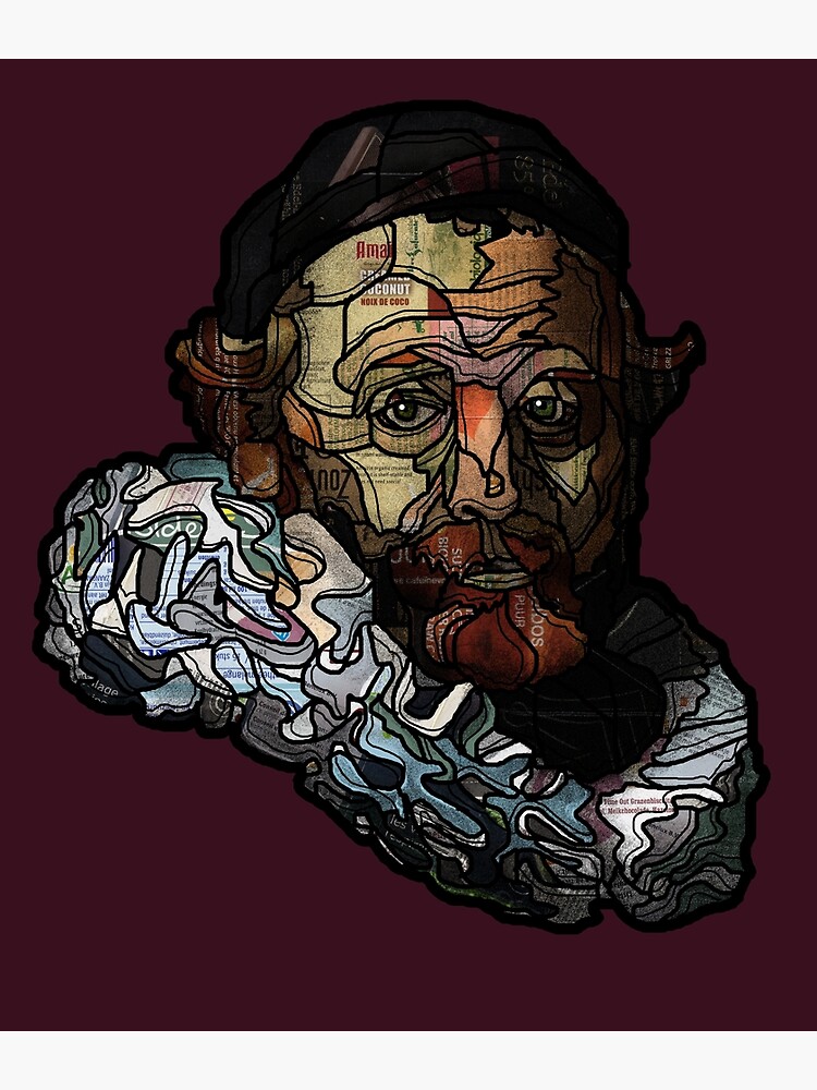 Thumbnail 3 of 3, Photographic Print, Digital collage after portrait of Johannes Wttenbogaert door Rembrandt van Rijn designed and sold by Ruud van Koningsbrugge.