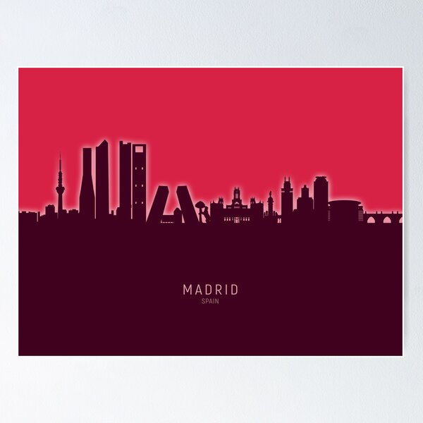 Item preview, Madrid Spain Skyline designed and sold by ArtPrints.