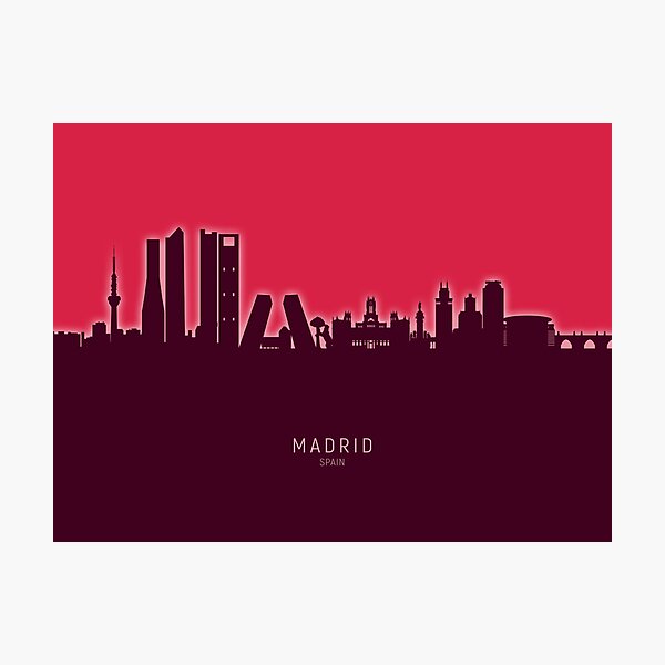 Item preview, Madrid Spain Skyline designed and sold by ArtPrints.