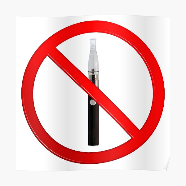 "Vaping Not Permitted Sign" Poster for Sale by MarkUK97 Redbubble