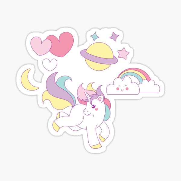 Unicorn Face Stickers Redbubble - roblox angel dust face decal