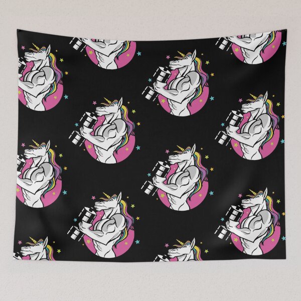 Item preview, muscular unicorn  designed and sold by pirminio.