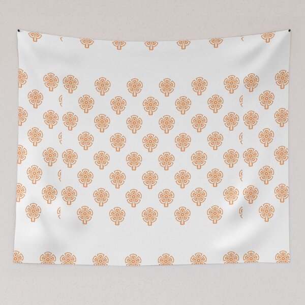 Item preview, five leaves orange flower array pattern bandana neck gator designed and sold by DukeDoctor.