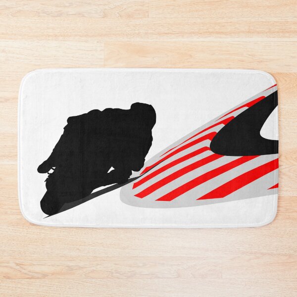 Item preview, Motorcycle cyclist, Moto GP Superbike biker on the race track in the curve, turn. Race track with red and white safety sideline. Sport motorcycle racer motorcyclist, biker sport racing motorcycle designed and sold by Marcin Adrian.