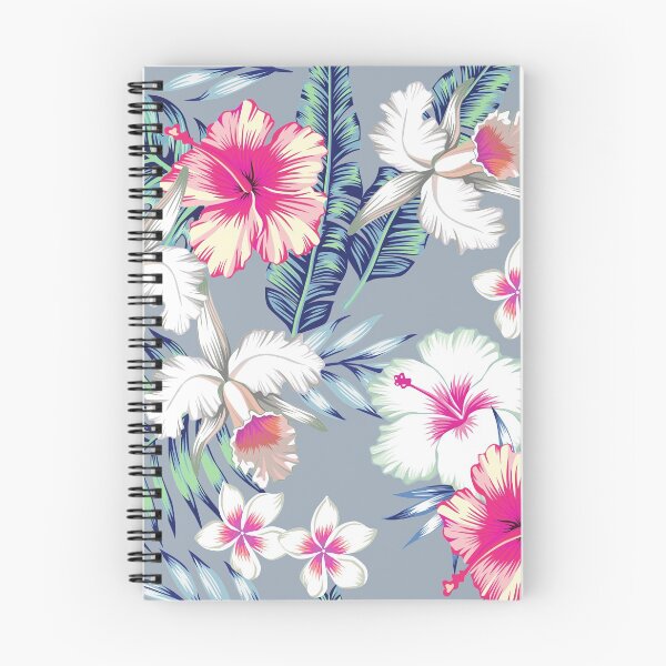 Item preview, Tropical Hibiscus Floral Grey Background. designed and sold by cgroenewald.