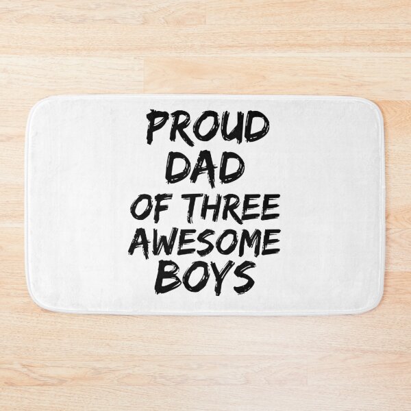 Aperçu de l'œuvre Proud Dad of Three Awesome Boys Father's Day Gift créée et vendue par TNDesignStudio.