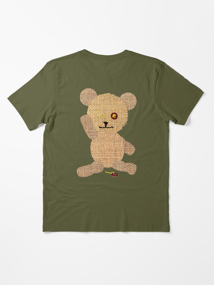  One-Eyed Abandoned Hessian Burlap Bear T-Shirt : Clothing,  Shoes & Jewelry