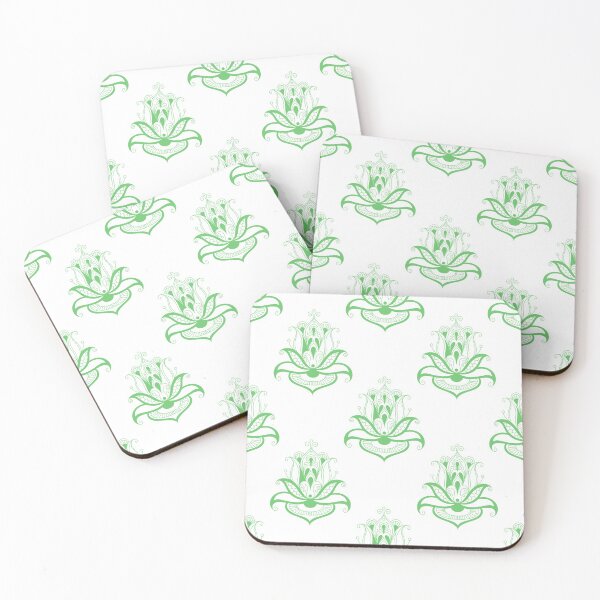 Item preview, Light green flower array pattern bandana neck gator designed and sold by DukeDoctor.