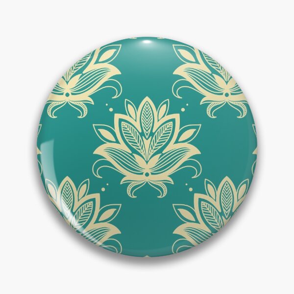 Item preview, Big golden flowers array with sea color background pattern bandana neck gator designed and sold by DukeDoctor.