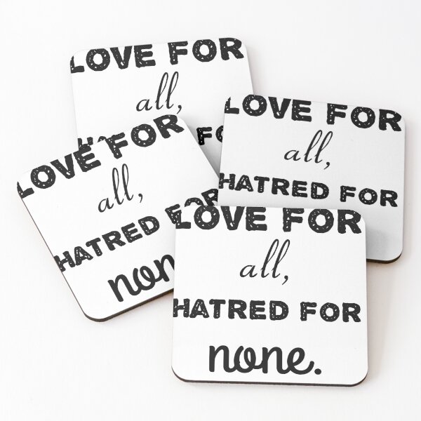 Item preview, LOVE FOR ALL,HATRED FOR NONE.love for all hatred for none.None Tote Bag. designed and sold by Zab Nom.