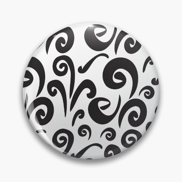 Item preview, Black White abstract floral pattern designed and sold by sigdesign.