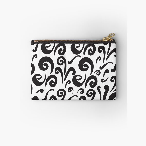 Item preview, Black White abstract floral pattern designed and sold by sigdesign.