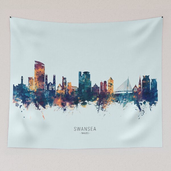 Item preview, Swansea Wales Skyline designed and sold by ArtPrints.