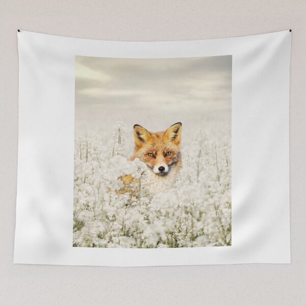Item preview, Cute fox in a flower field designed and sold by Sia-Is.