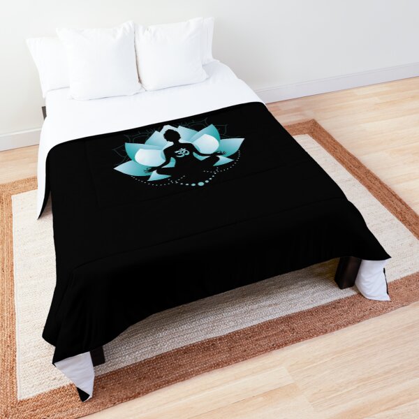 Blue Lotus Blossom Blue Toned Comforter