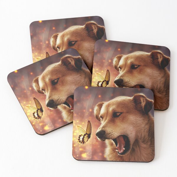 Item preview, Dog playing with a butterfly designed and sold by Sia-Is.