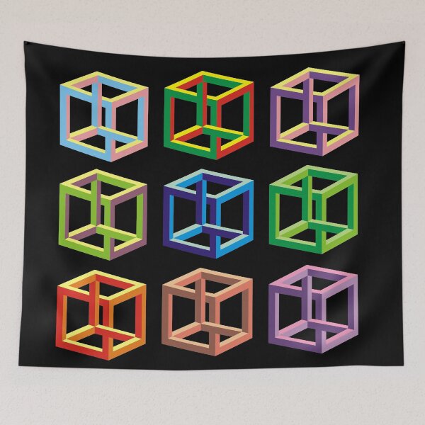 Item preview, optical illusion cubes designed and sold by tony4urban.
