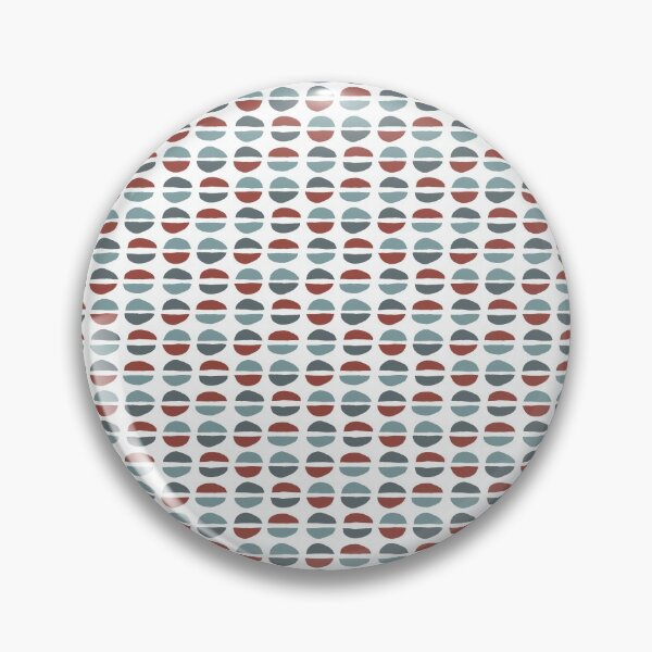 Item preview, Brick Red and Blue Half Circle, Coffee Bean Pattern designed and sold by paperweight-art.
