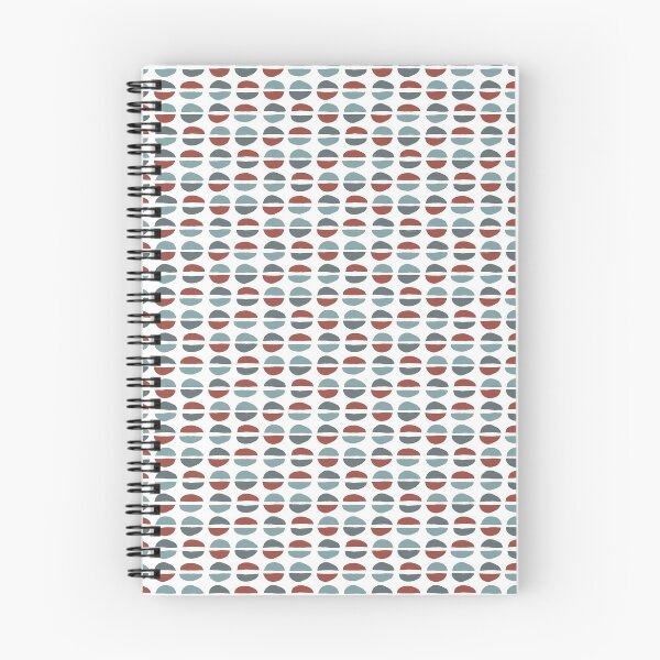 Item preview, Brick Red and Blue Half Circle, Coffee Bean Pattern designed and sold by paperweight-art.