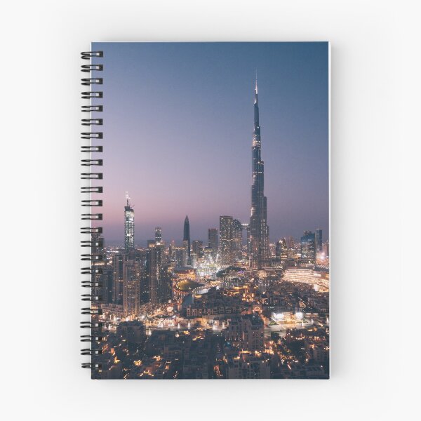 Item preview, Downtown Dubai with Burj Khalifa in the evening (blue hour) just after sunset designed and sold by michieldros.