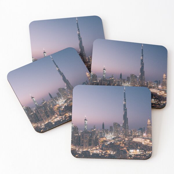 Item preview, Downtown Dubai with Burj Khalifa in the evening (blue hour) just after sunset designed and sold by michieldros.