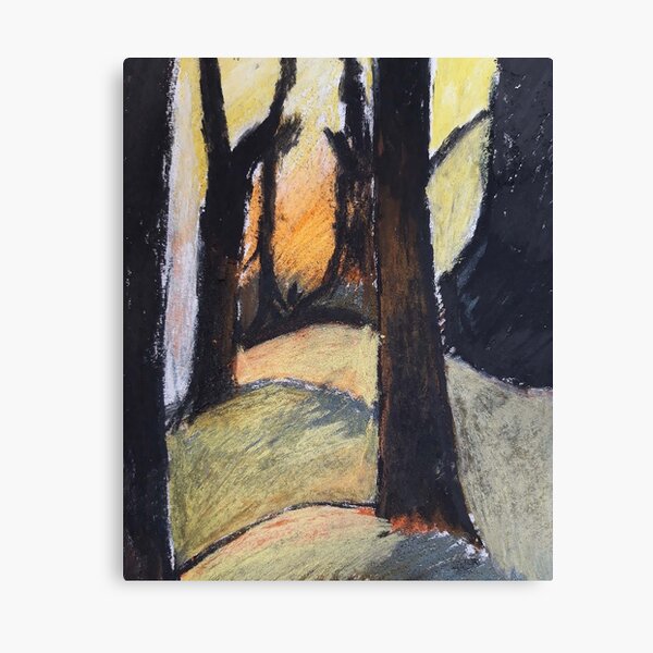 Forest and sunset Canvas Print