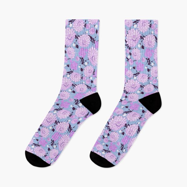 Item preview, Lilac and blue floral design designed and sold by wanderingwattle.