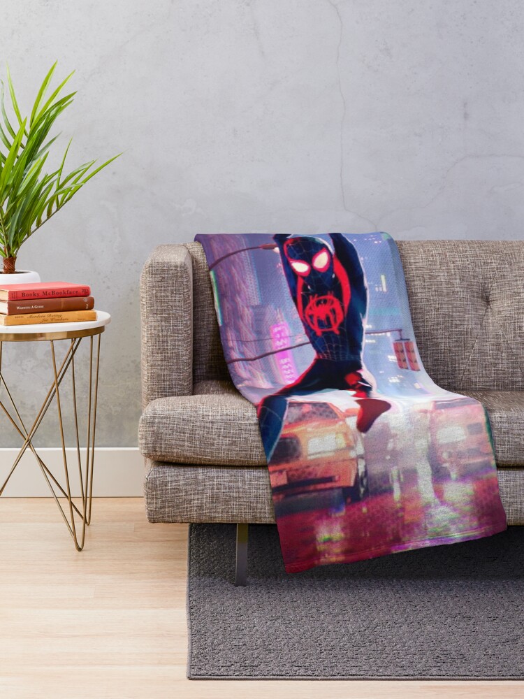 Alternate view of Miles Morales Swinging Throw Blanket