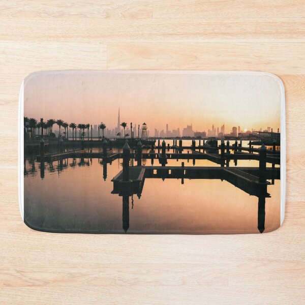 Item preview, Dubai Creek Harbour Sunset with Skyline in background. designed and sold by michieldros.