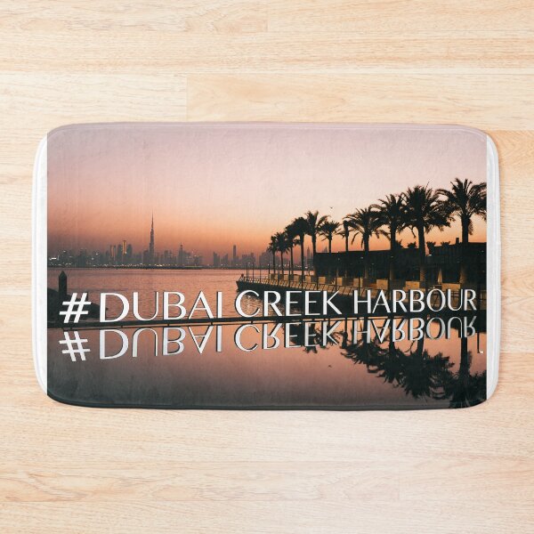 Item preview, Dubai Creek Harbour Sunset view with Skyline in background. designed and sold by michieldros.