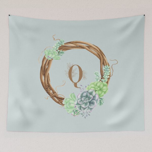 Item preview, Succulents Woodland Monogram - Q designed and sold by MysticMagpie.