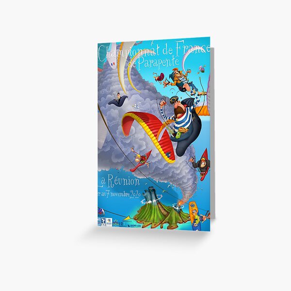 Championat de France de Parapente. La Réunion Carte de vœux