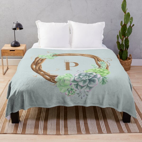 Item preview, Succulents Woodland Monogram - P designed and sold by MysticMagpie.