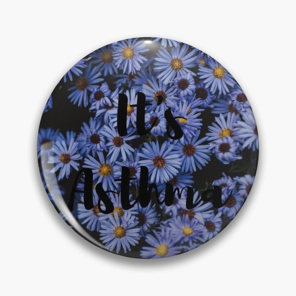 Item preview, It's Asthma Blue Flowers Black designed and sold by djalicat.