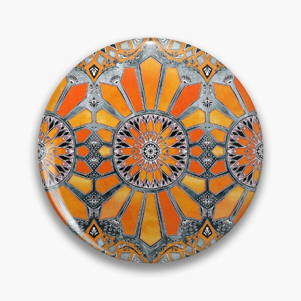 Artikelvorschau, Feiern Sie die 70er - Mandarine orange Aquarell auf grau entworfen und verkauft von micklyn.
