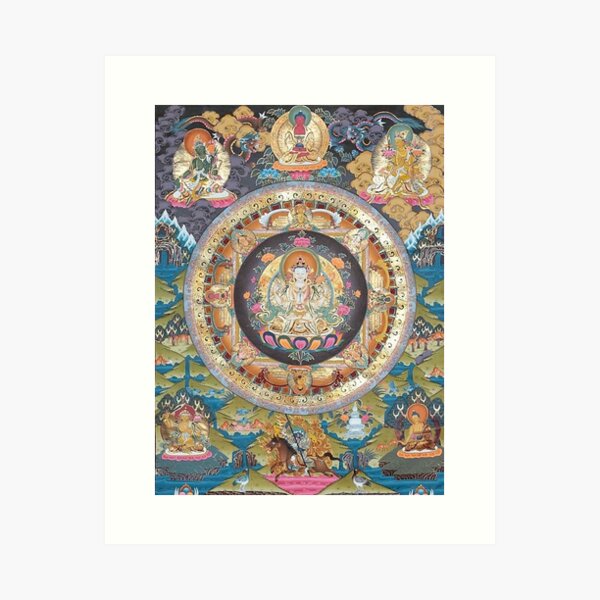 Item preview, Buddhist Thangka Art - 11 designed and sold by TantricBuddha.