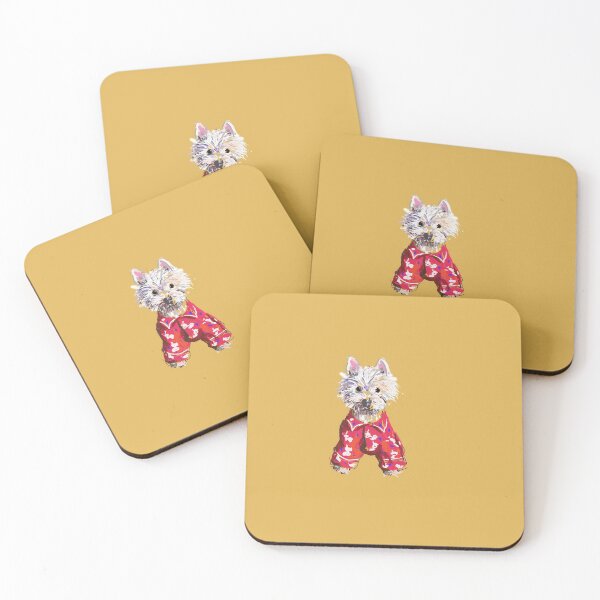 Item preview, Westie in pyjamas designed and sold by bellabasilicata.