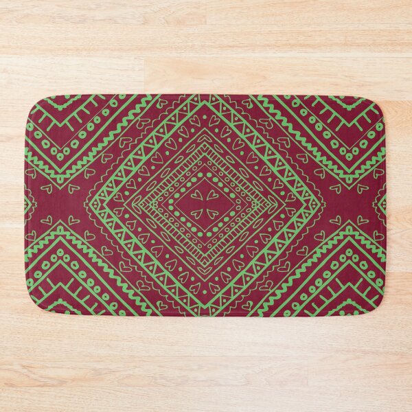 Item preview, Light green Indian rangoli pattern with purple onion background bandana pattern neck gator designed and sold by DukeDoctor.