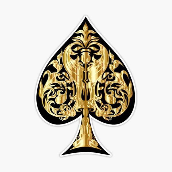 Ace of spades Sticker for Sale by Gurpreet Singh