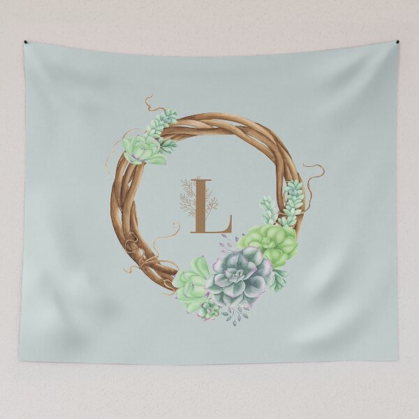 Item preview, Succulents Woodland Monogram - L designed and sold by MysticMagpie.