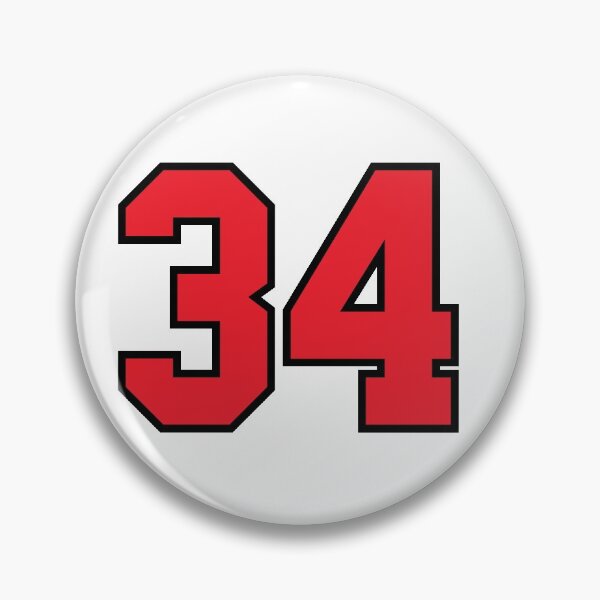 Item preview, 34 Sports Jersey Thirty Four Red Number Black designed and sold by infrontofyou.