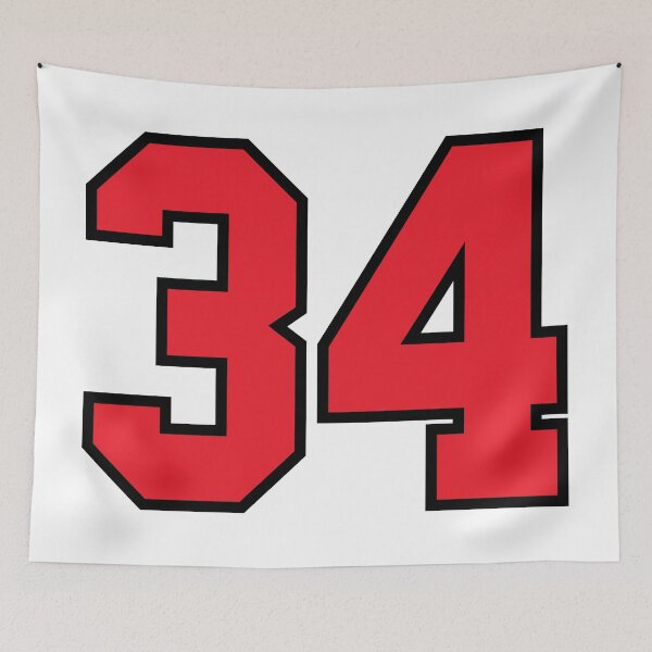 Item preview, 34 Sports Jersey Thirty Four Red Number Black designed and sold by infrontofyou.