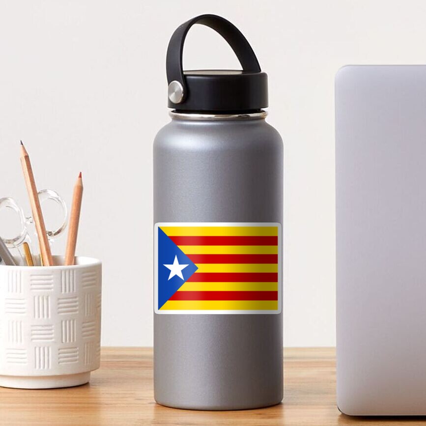 Estelada Flag, Catalan Independence, Independentisme Català, Estelada Blava Sticker