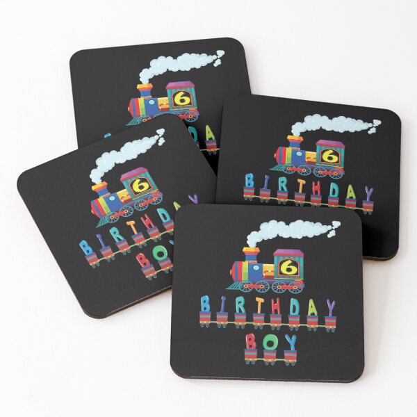 Item preview, 6th Birthday Boy Train 6 Years Old Kid Railway B-day Party design designed and sold by Grabitees.
